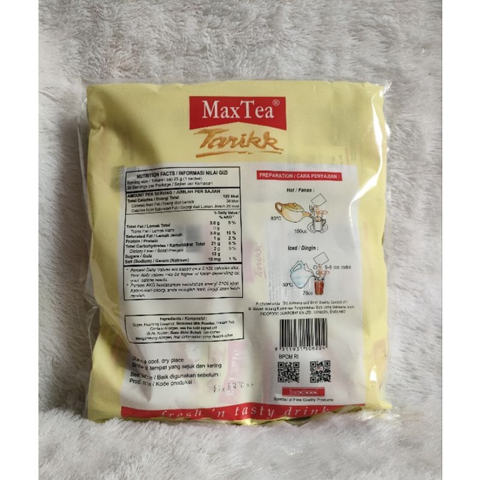 Max Tea Tarik/Teh Tarik berisi 30 sachet