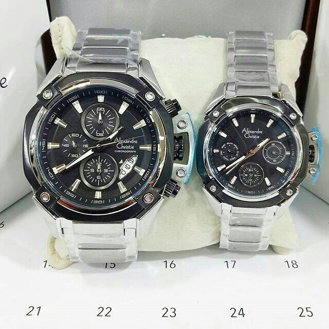 Jam Tangan Pasangan Alexandre Christie AC6225 Original Silver
