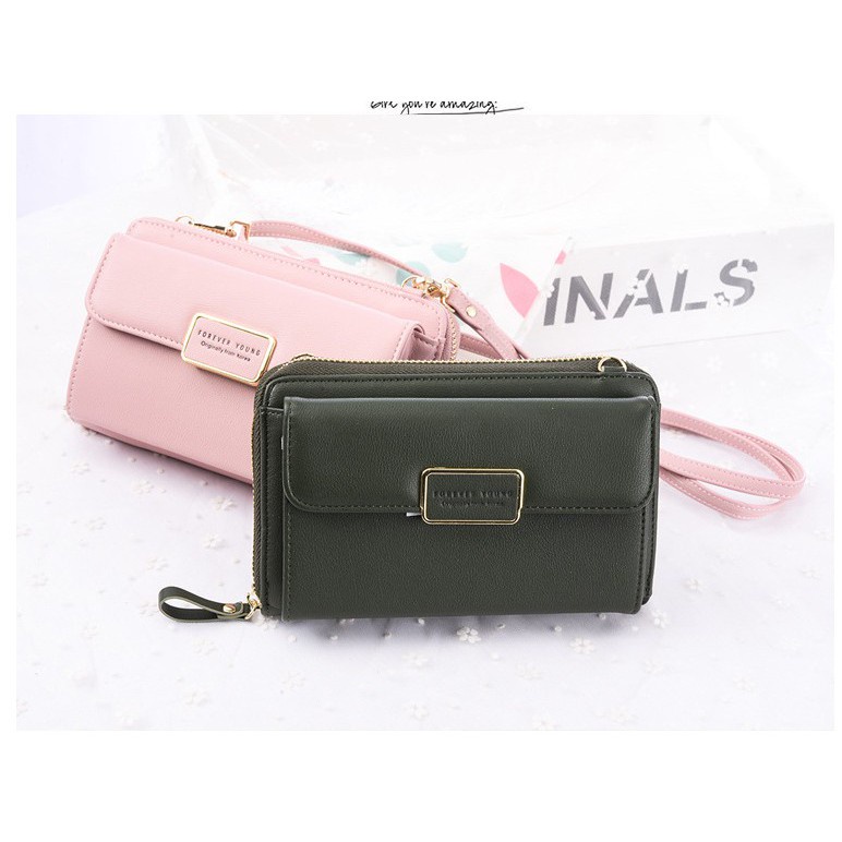 Dompet Wanita Multifungsi BS29 Tas HP Dompet Panjang Dompet Kunci Tali