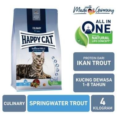 HAPPY CAT SPRINGWATER TROUT MAKANAN KUCING DEWASA KEMASAN 4KG.