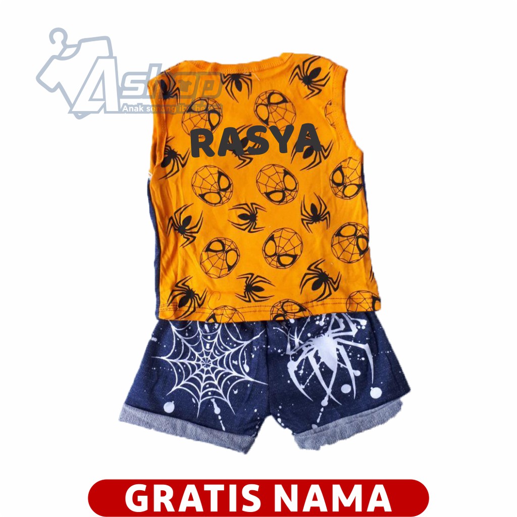 Baju Bayi Singlet Spiderman LED 0-18 Bulan