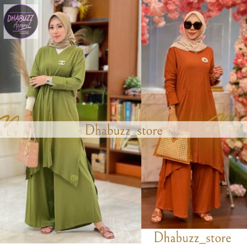 GAMIS DRESS SETELAN WANITA KEYLA SET REBORN BY MDLY