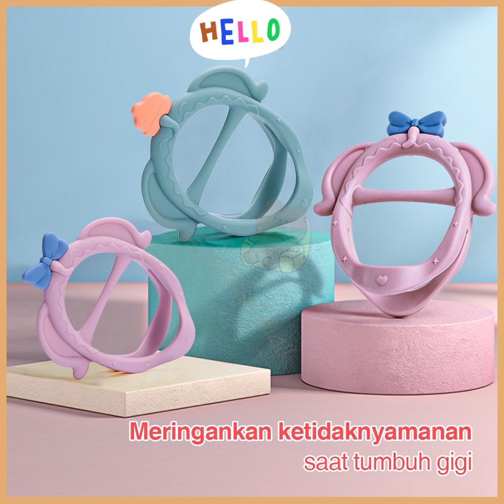 Teether Bayi Premium / Teether Premium / Teether Gelang / Gigitan Bayi Bentuk Gelang / teether gelang bayi Bahan silikon BPA FREE (BIC)