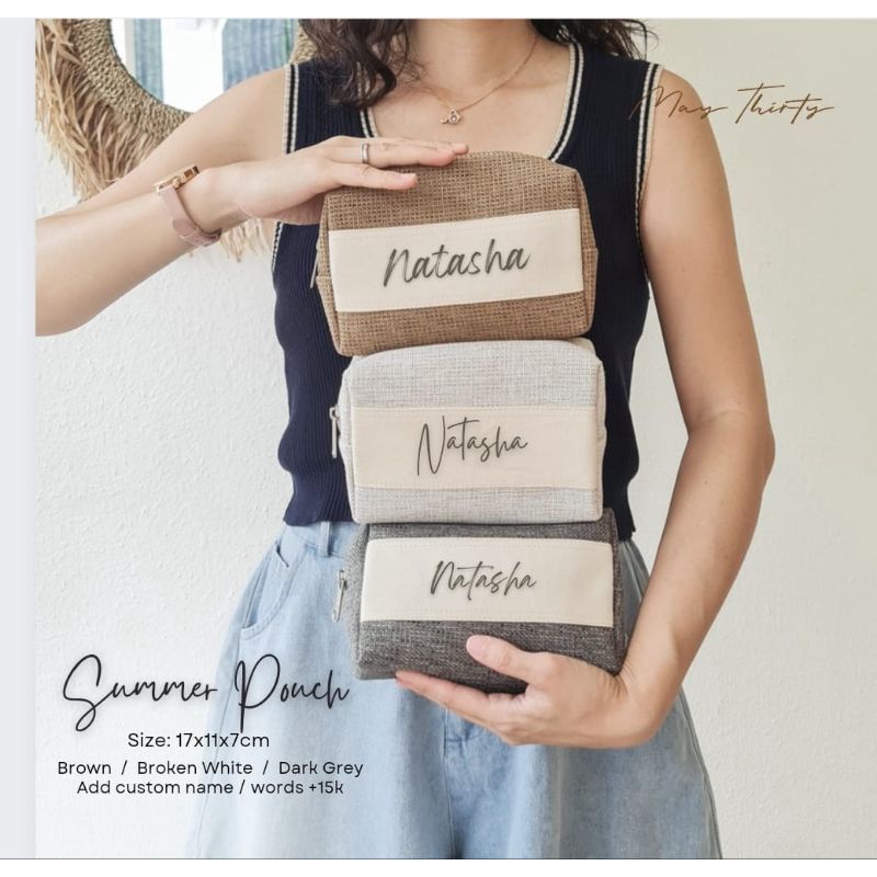 Summer Pouch / Pouch Canvas / Custom Pouch