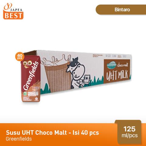 

READY COD Susu UHT Choco Malt Greenfields 125 ml - Isi 40 pcs