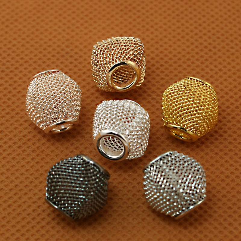 6pcs10x12mm Putaran Logam Beads Beads Longgar Untuk DIY Perhiasan Membuat Temuan Kalung Gelang Anting Temuan