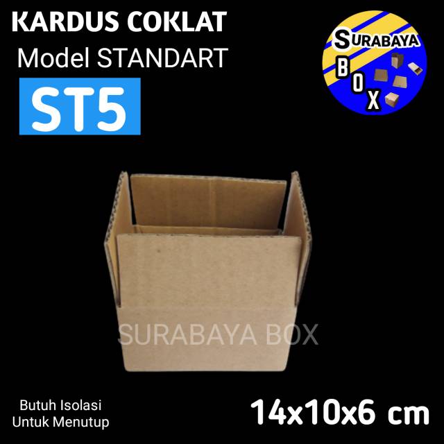 

KOTAK ST-5 COKLAT POLOS KARDUS ST5 KARTON BOX DUS PACKING HP AKSESORIS