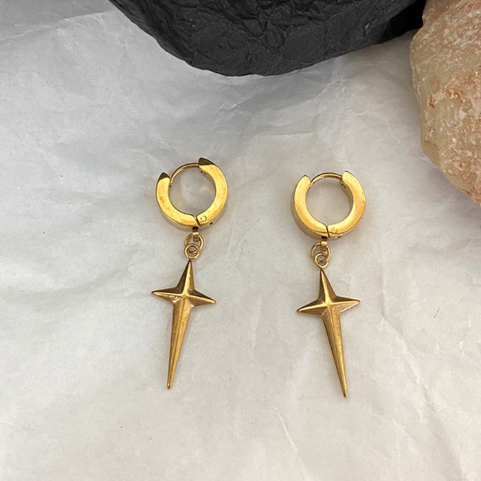 Anting Tusuk Motif Tulisan Doji Simple Ala Harajuku Untuk Wanita