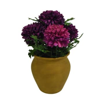 ACE Arthome 22 Cm Bunga Artifisial Ball Chrysant Fuschia