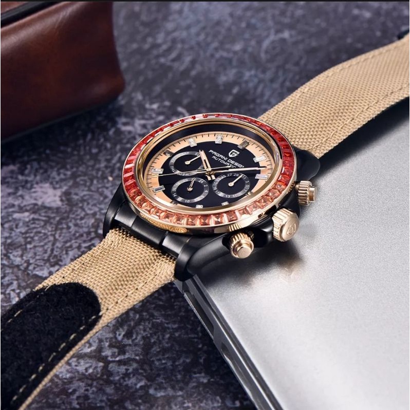 Jam Tangan Pagani Design Homage Daytona Cosmograph Sand Storm Diamond