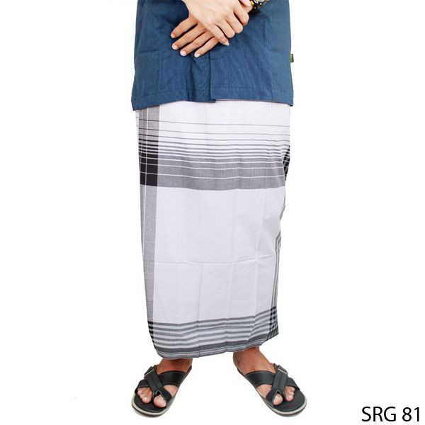 Sarung Muslim Pria Modern Motif Hitam Putih (COMB)