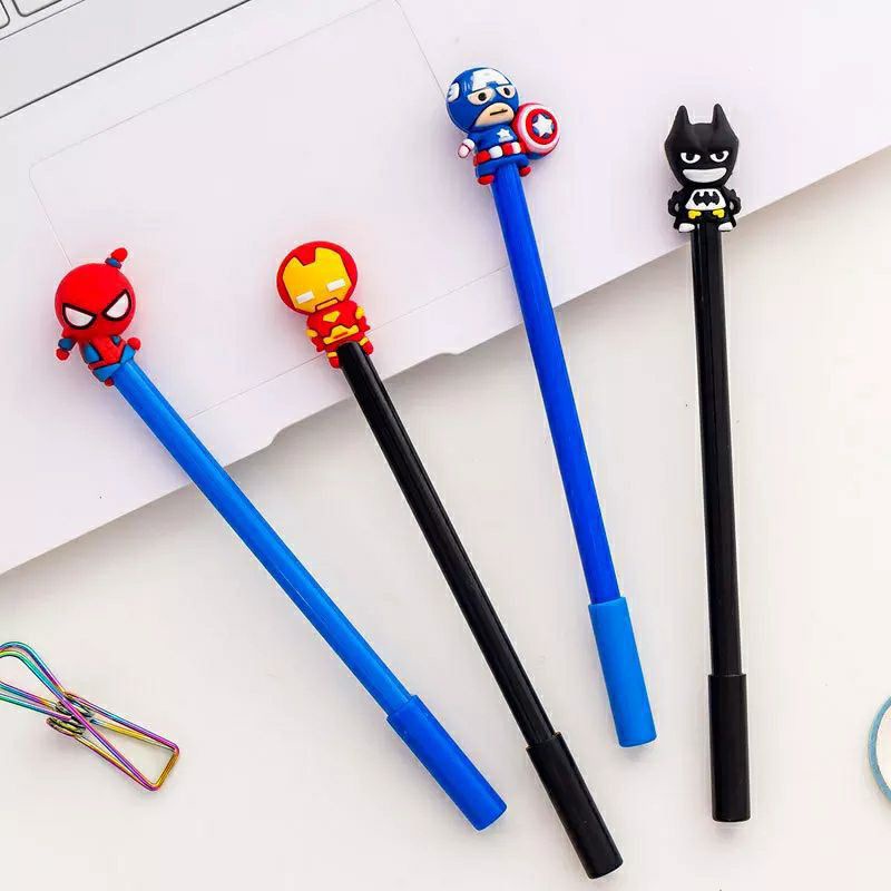 

PULPEN GEL KARAKTER SUPEHERO LUCU TINTA HITAM 0.38MM UNIK