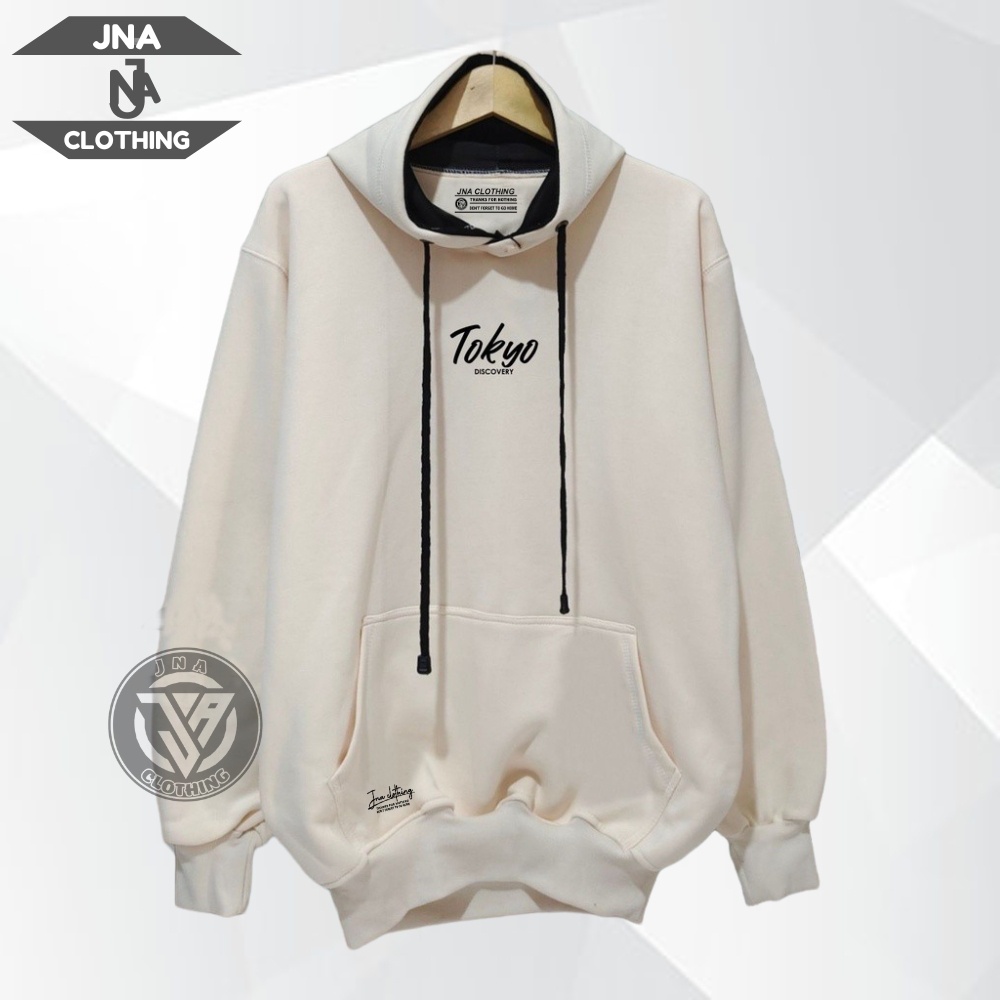 Jaket Seweter Cream Pria Tokyo Japan Jepang M L XL XXL Brand Local JNA Bandung Hudi Basic Premium Termurah