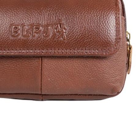 Sarung hp pinggang kulit asli import dompet 5 5,5 6 inch model rebah tidur (S-BJH)