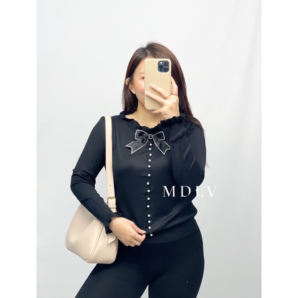 MDLV ~ 1027# Emanuela Knitted Top Atasan Blouse Rajut