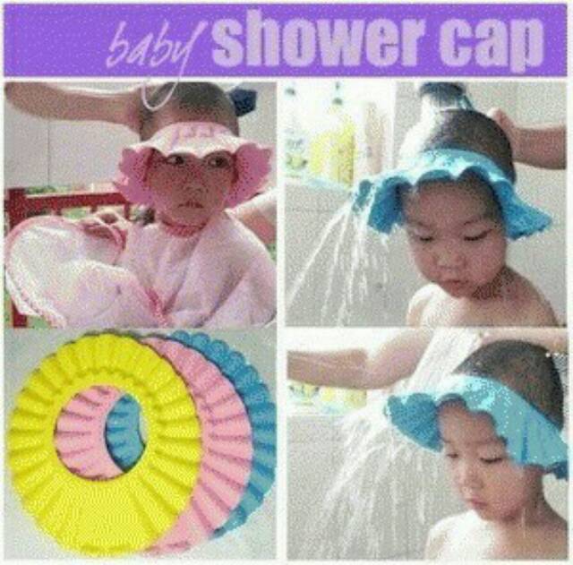 TOPI KERAMAS ANAK SHOWER CAP MODEL KANCING ok  good quality