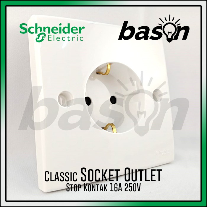 SCHNEIDER Classic Schuko 16A 250V Socket Outlet - Clipsal - Stop Kontak