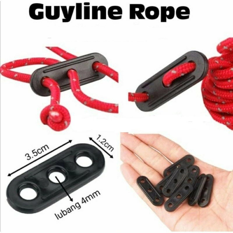 Stopper Pengencang tali tenda dan Guyline Fly sheet
