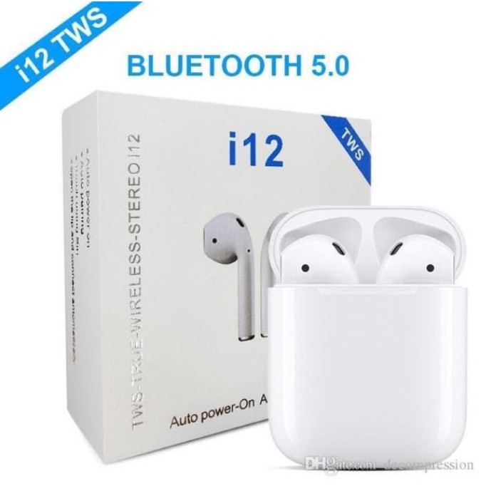 HandsFree Bluetooth Earphone Wireless Handsfree I12 Waterproof I12 Pro