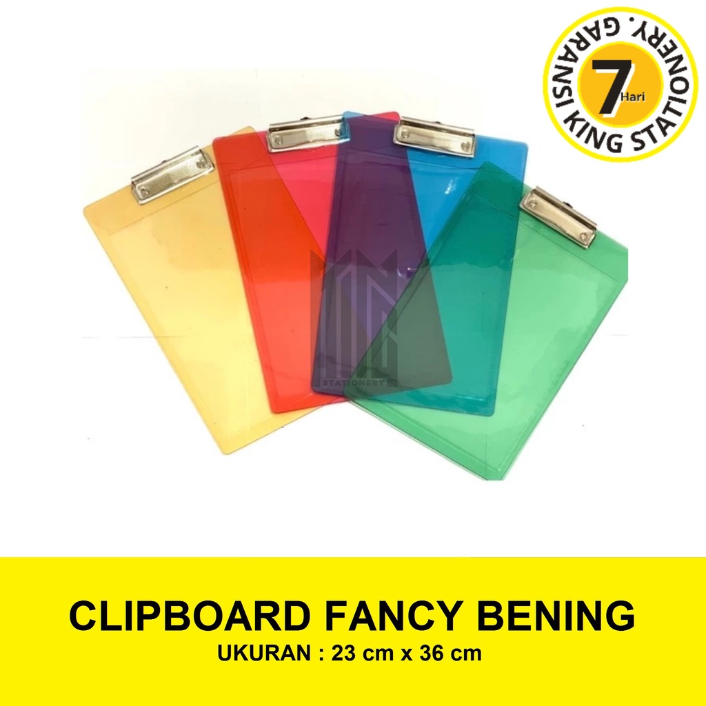 

CLIPBOARD / CLIP BOARD / PAPAN UJIAN / PAPAN JALAN CLEAR BENING WARNA