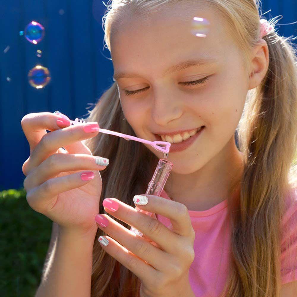 Tips Kuku Palsu Anak Agustina Kartun Anak Lucu Buatan Nail Press On Full Cover Stiker Kuku 3D