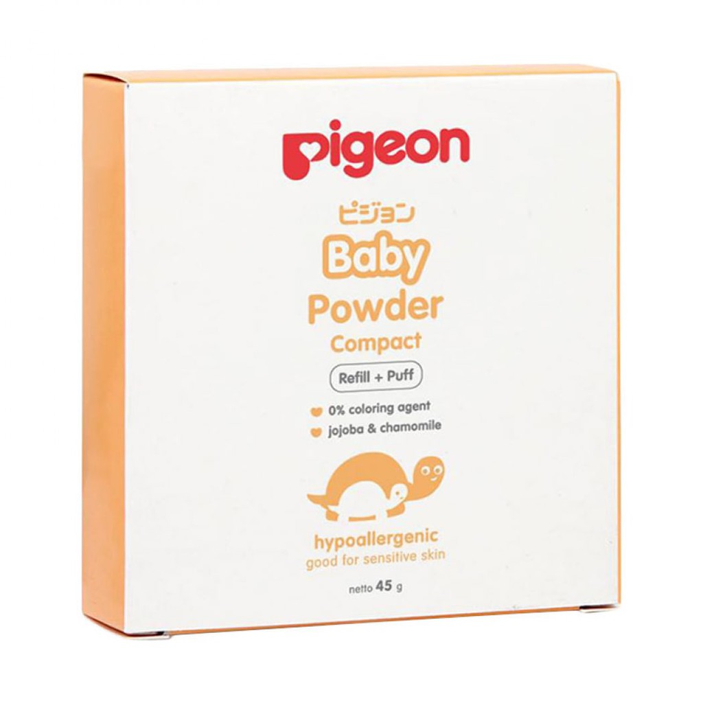 Pigeon Compact Baby Powder 45gr Bedak Bayi Untuk Kulit Sensitif