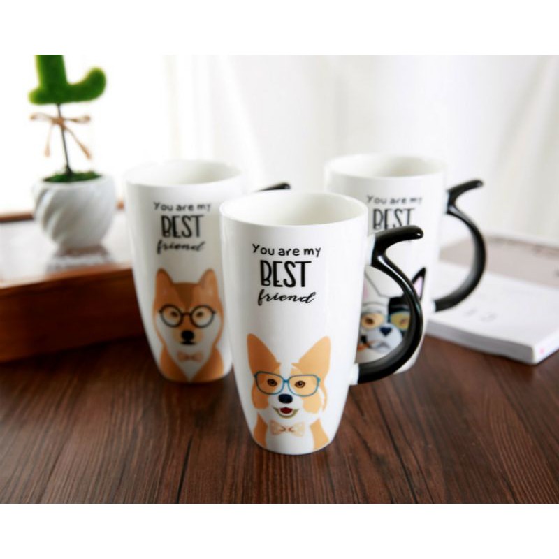 GELAS MOTIF ANJING LUCU / GELAS UNIK / GELAS LUCU