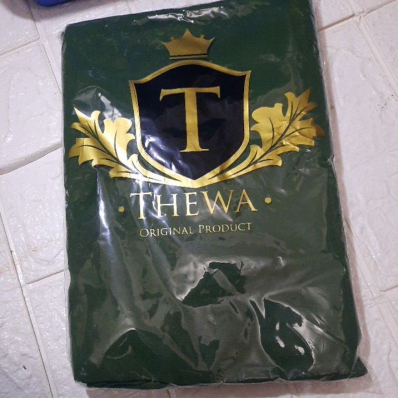 Thewa//khimar kenanga tali ori Thewa-Hijau botol