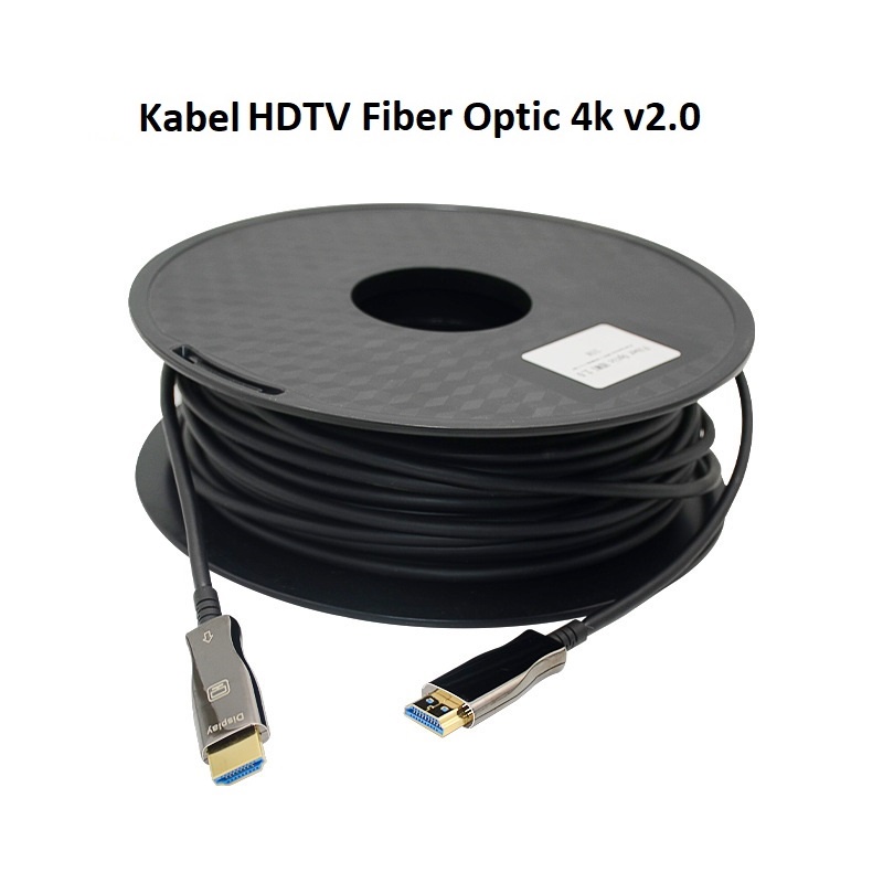 Kabel HDMI Fiber Optic Active 60 Meter v2.0 Support 4k UHD HDR HDTV FO Cable