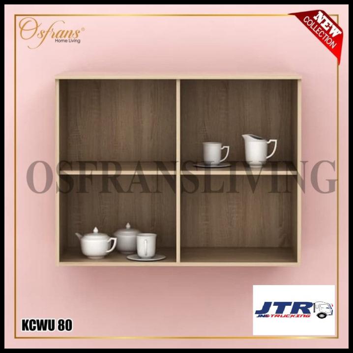 Lemari Dapur Kitchen Set 2 Pintu Dahlia Kcwu 80 - Jne Trucking - - Oak White