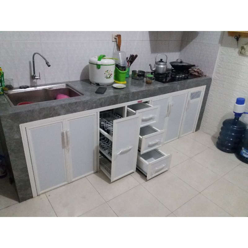 KITCHENSET BAWAH DAPUR BAHAN ACP KOMPOSIT ANTI RAYAP/KEROPOS/LAPUK BY CV. RAJAKARYA 2