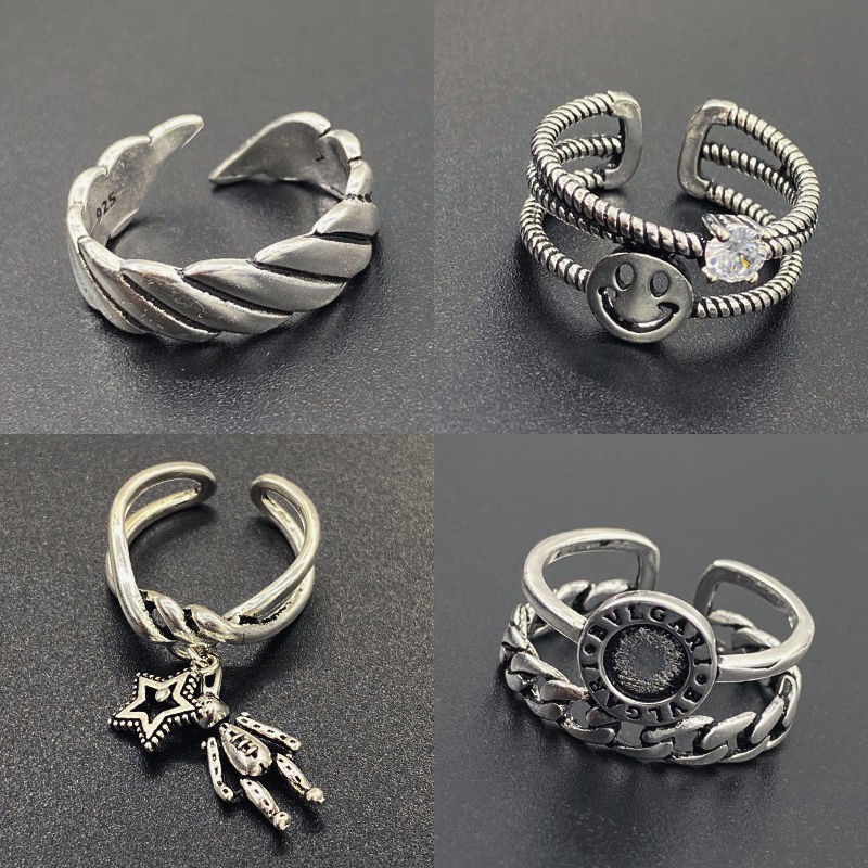 Cincin Net Merah Baru Adjustable Perempuan Kepribadian Sederhana Pacar Index Cincin Jari Pasangan Ci