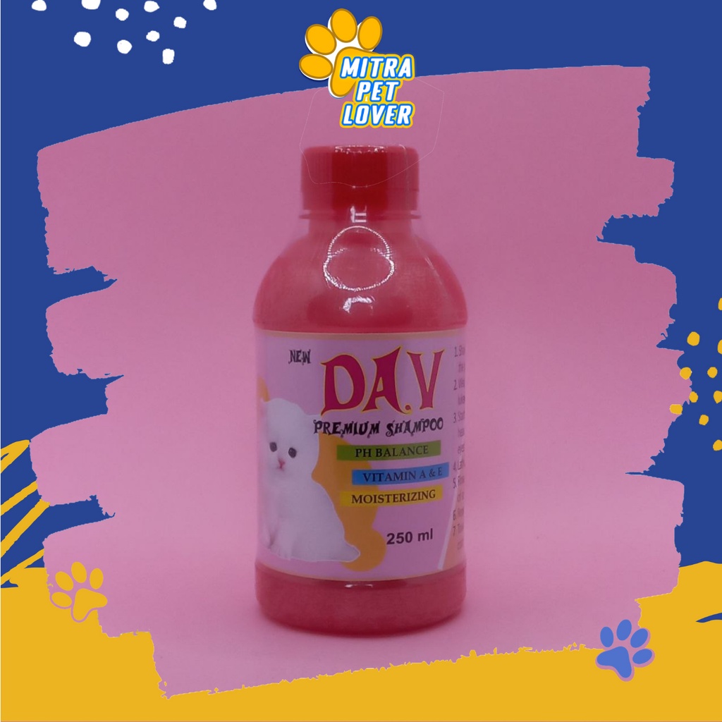 SHAMPO KUCING - DAV CAT SHAMPOO 250 ML ORIGINAL - DENGAN PH BALANCE DAN MOISTERIZING SAMPO UNTUK CAT KITTEN WANGI TAHAN LAMA AWET BERSIH SEHAT PET ANIMAL HEALTHCARE AND VETERINARY TAMASINDO KESEHATAN DAN VITAMIN HEWAN BINATANG PELIHARAAN MITRAPETLOVER