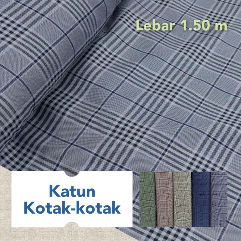 KAIN KOTAK-KOTAK/FLANEL TARTAN PREMIUM/KATUN METERAN/KAIN KOTAK PREMIUM