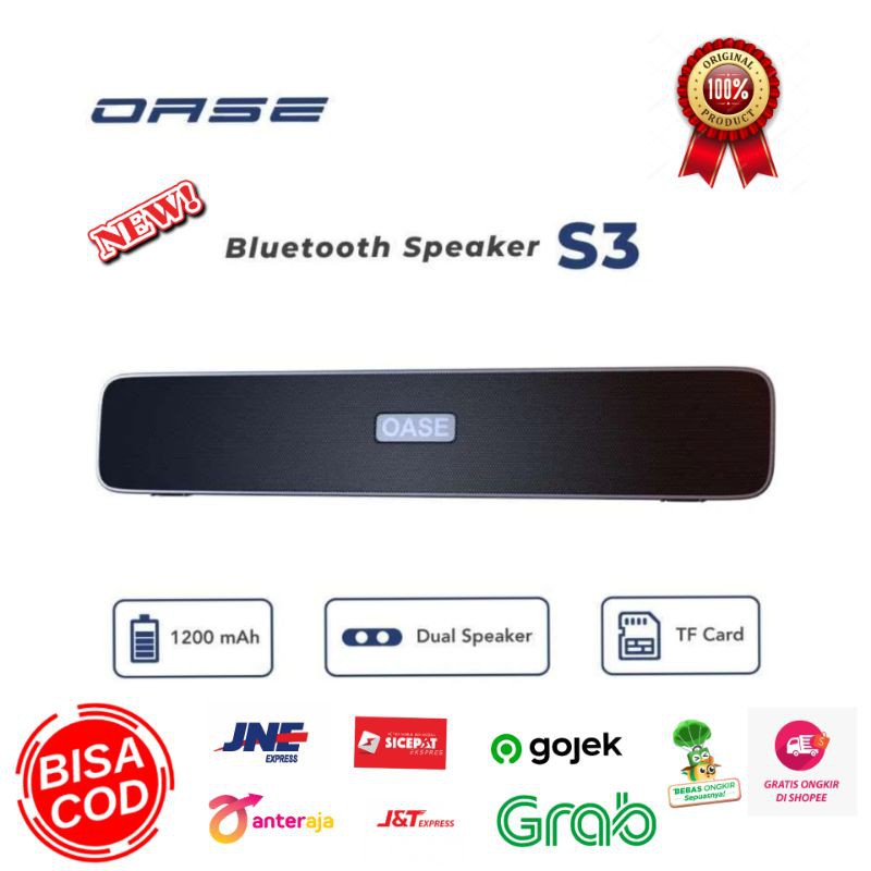 OASE SPEAKER BLUETOOTH S3 ORIGINAL GARANSI RESMI OASE