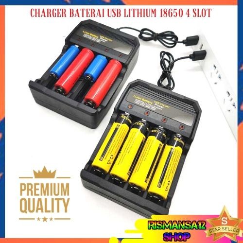 Charger Cas Baterai USB Lithium 18650