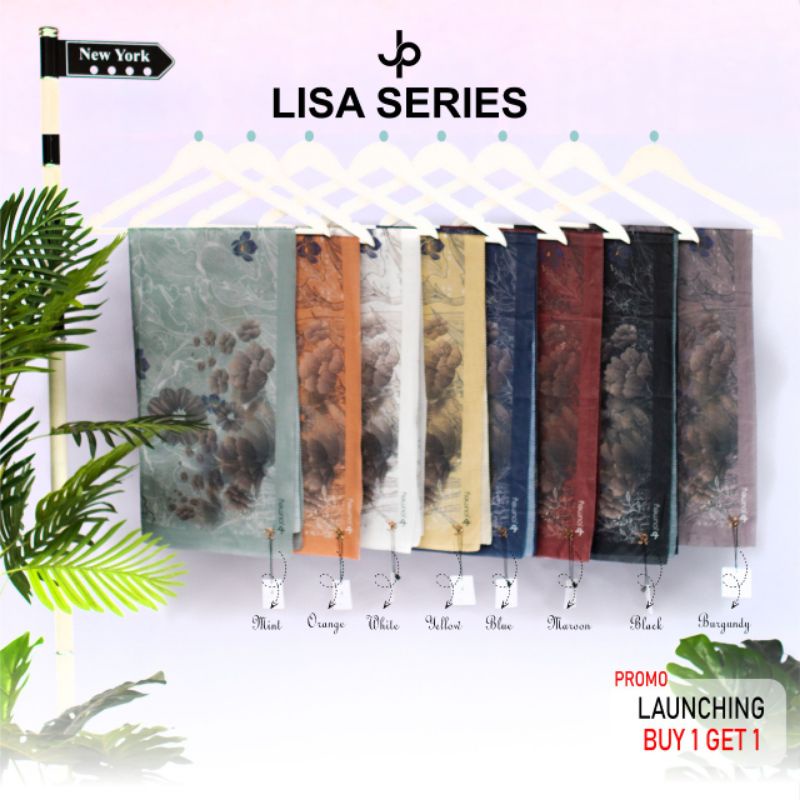 NEW HIJAB SEGIEMPAT LISSA SERIES || HIJAB SEGIEMPAT MOTIF JOURNEY ORI || TERLARIS COD