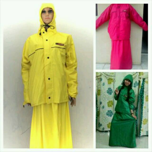 Bisa bayar ditempat[COD]Jas hujan sunflower rok#jas hujan muslimah