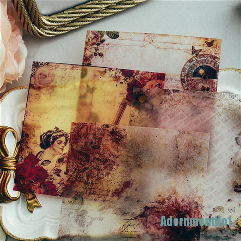 [AdornmentNo1]10pcs vintage vellum self-adhesive stickers for scrapbooking happy planner/card making