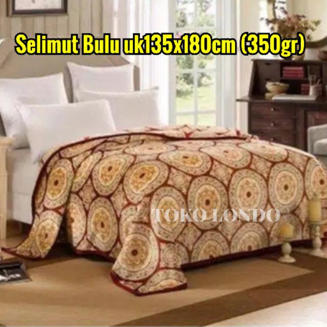 [TERMURAH] SELIMUT DEWASA Selimut Bulu Motif Garis2 Abstrak Bunga2 MMC Uk135x180 HALUS LEMBUT 350gr-Brown Circle