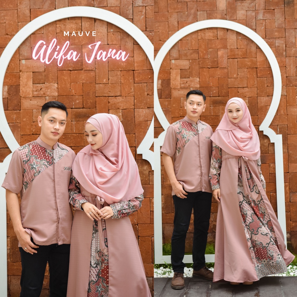 Baju Muslim Gamis Alifa Batik Couple