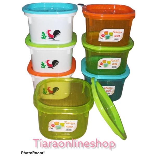 Toples kotak ayam jago dan bening merek lemony 0.5kg/sealware multifungsi