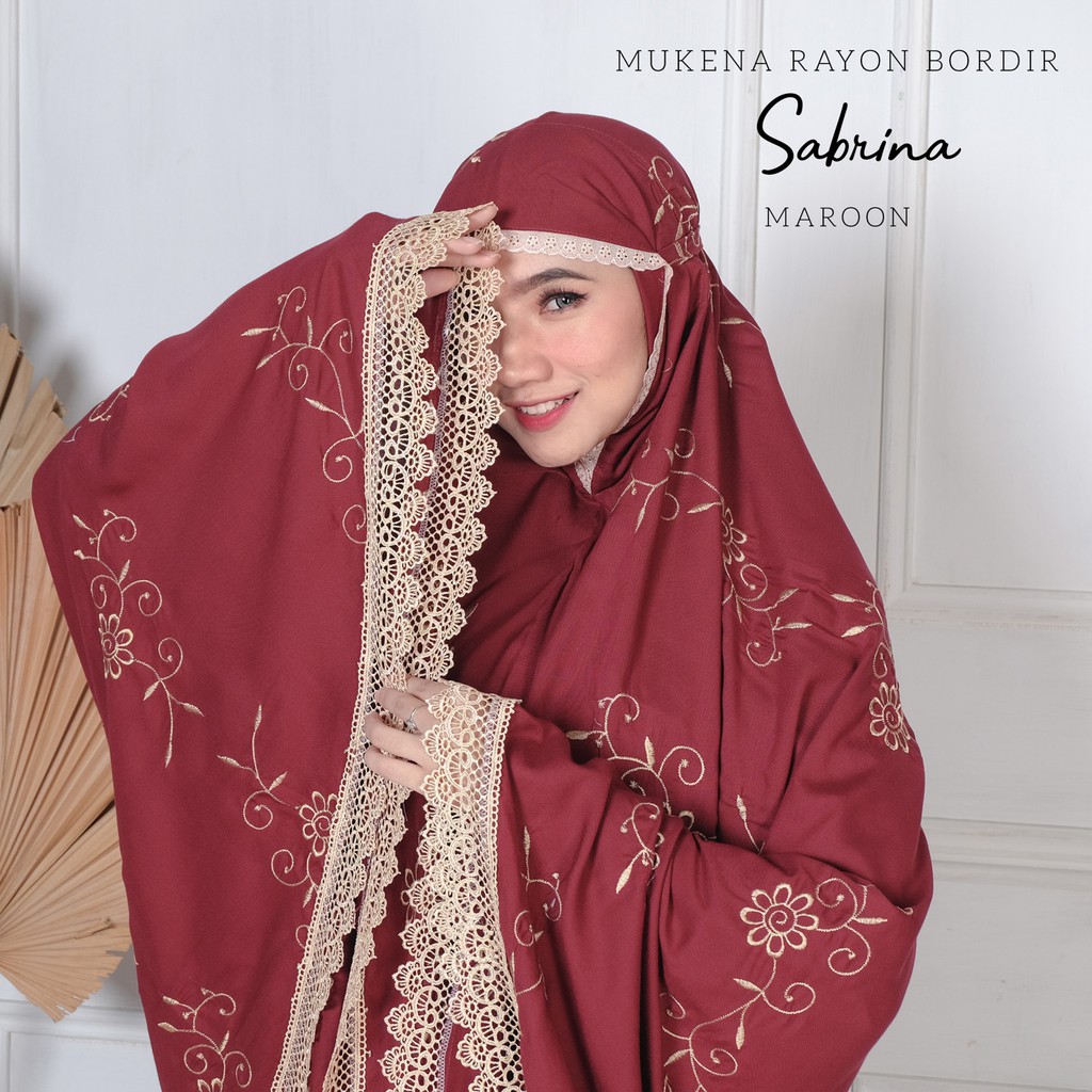 PUSAT MUKENA TASIK - MUKENA DEWASA RAYON BORDIR SABRINA