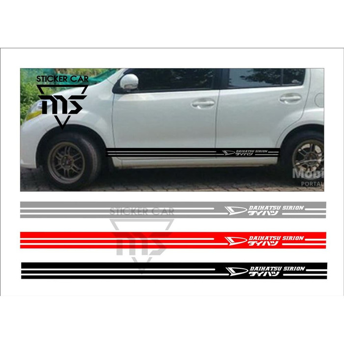sticker sirion stiker cutting side body list mobil daihatsu sirion Keren