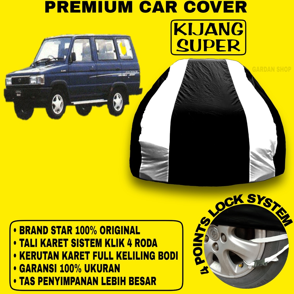 Body Cover KIJANG SUPER Sarung Strip SILVER Penutup Pelindung Bodi Mobil Kijang Super PREMIUM