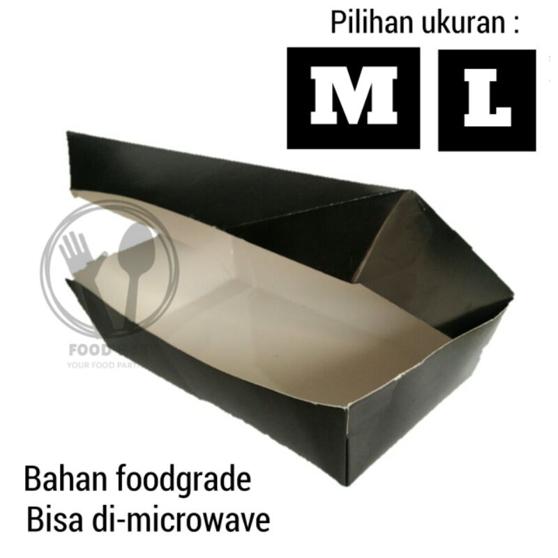 LUNCH BOX HITAM PAPER LUNCH BOX BLACK LUNCH BOX WARNA STARPACK KEMASAN DUS BOX AYAM GEPREK MICROWAVE