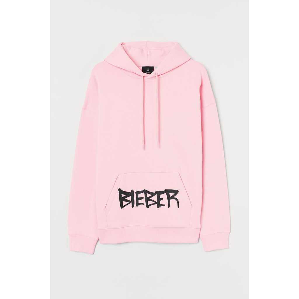 HOODIE H&M JUSTIN BIEBER PINK CHANGES