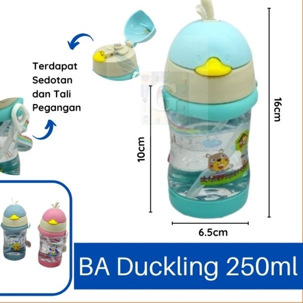 ➧ Botol Air Minum Anak Duckling 250ml - Biru Tua, B.Biasa 1/2 ➼