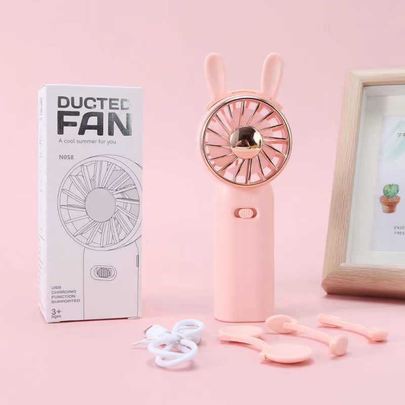 【turbo ducted fan】Kipas Angin mini Tangan Karakter  Mini Fan   Kipas Lipat PORTABLE