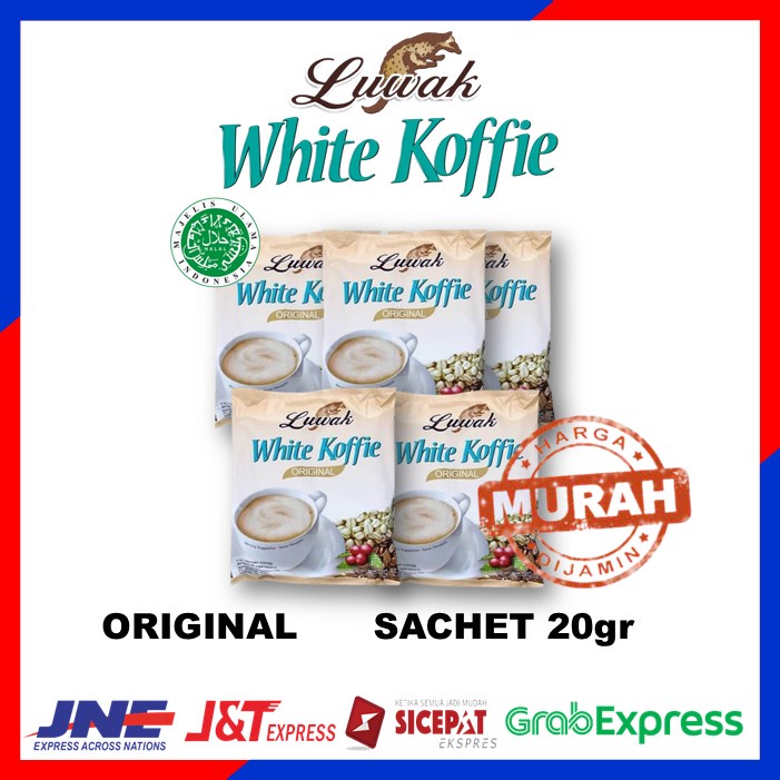 

KOPI LUWAK WHITE COFFEE ORIGINAL 20gr RENCENG SACHET PROMO GROSIR ( 10 PCS)